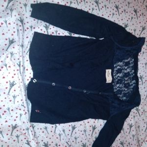 Hollister half sleeve button up top